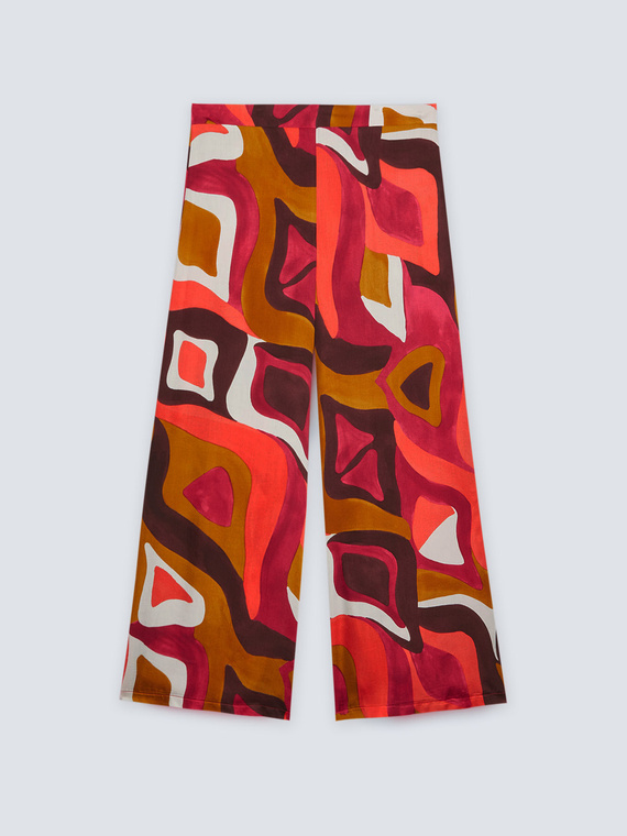 Printed palazzo trousers