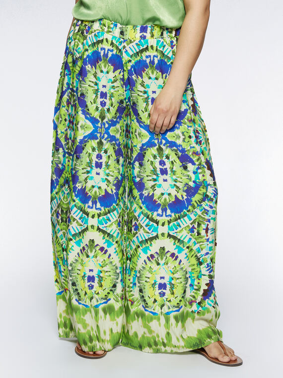 Tie dye print palazzo trousers