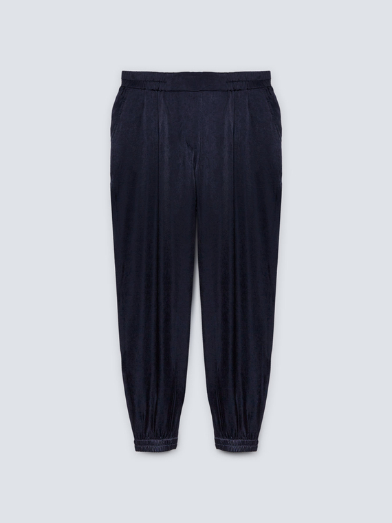 Pantaloni joggers satinati