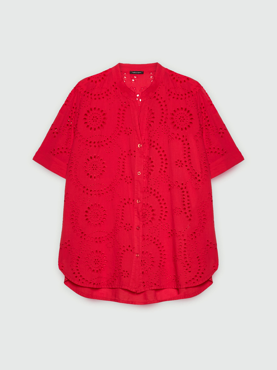 Broderie Anglaise cotton shirt