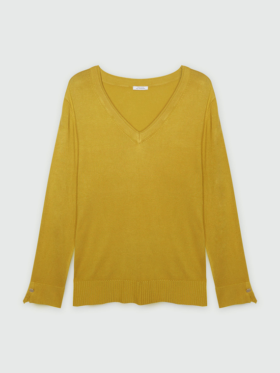 Pull avec col en V en viscose LENZING™ ECOVERO™