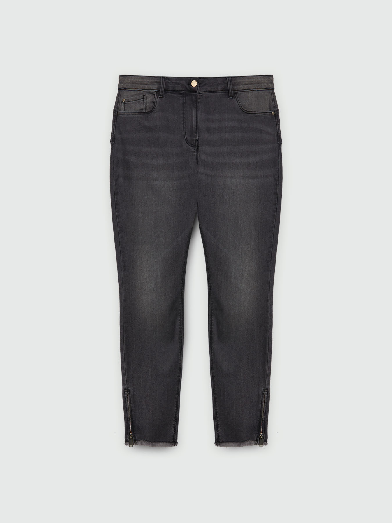 Hem-zip skinny jeans image number 0