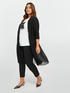 Long cardigan with pleated lower part image number 0