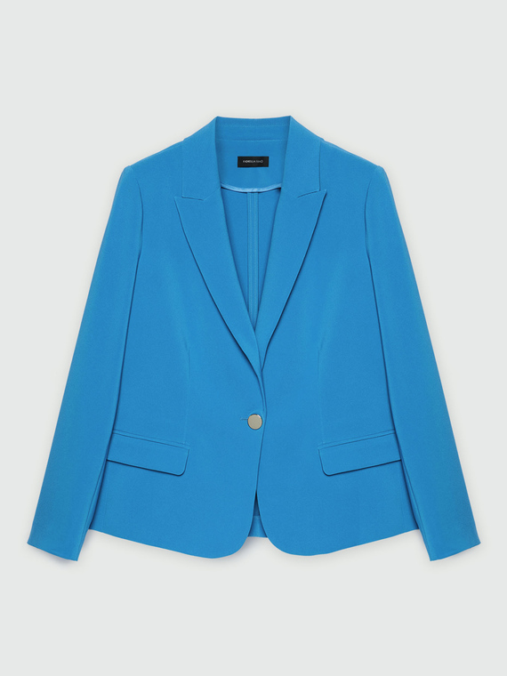 Blazer aus Kreppstoff