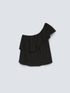 One-shoulder top with jumbo ruffles image number 4