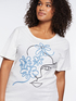 T-Shirt mit aufgestickten Blumen und Gesicht image number 3