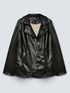 Biker jacket with diagonal zip image number 3