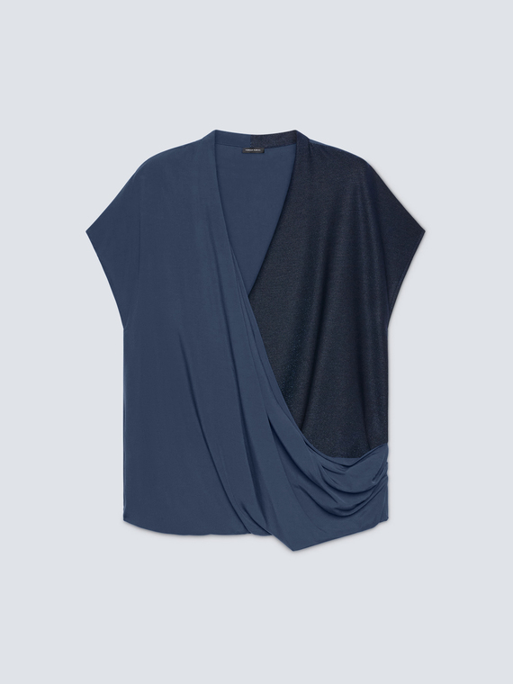 Blusa incrociata in viscosa ECOVERO™