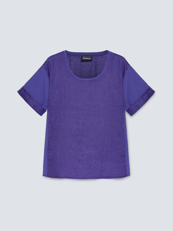 Blusa de lino y algodón