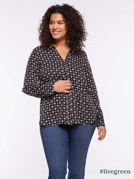 Printed ECOVERO™ viscose shirt