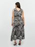 Long dress with black and white print image number 2