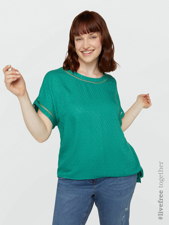 Blusa con dibujos étnicos de viscosa LENZING™ ECOVERO™