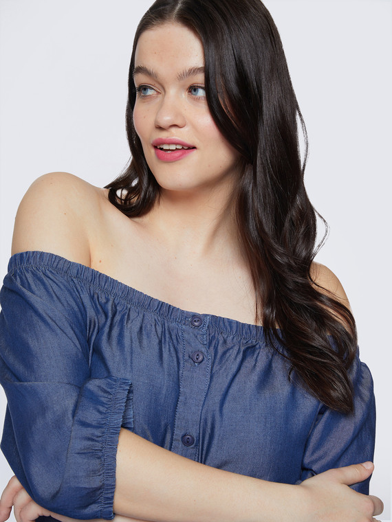 Blouse épaules nues en TENCEL™