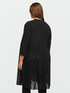 Long cardigan with pleated lower part image number 1