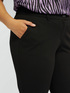 Straight-leg crêpe scuba fabric trousers image number 3