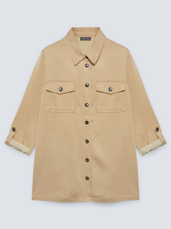 Oversized tencel shirt