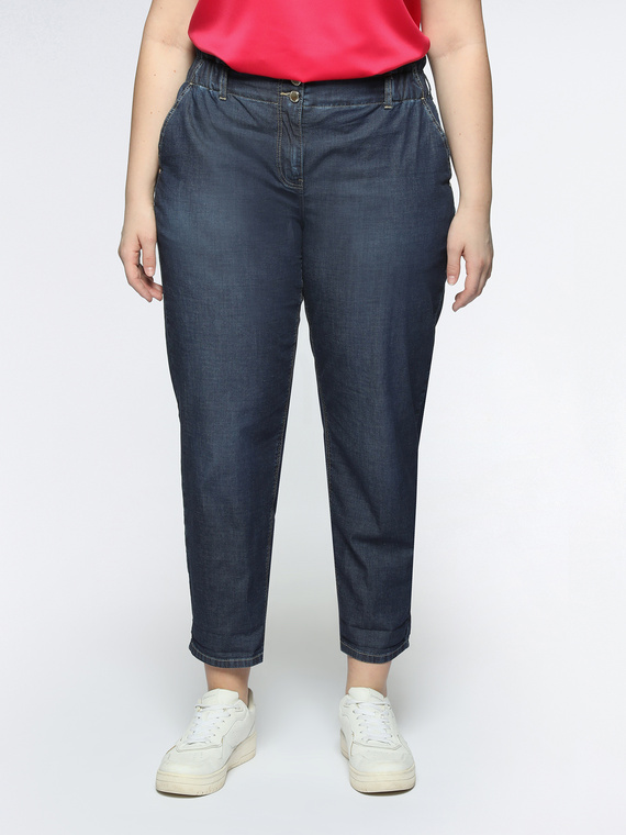 Dunkelblaue Balloon-Jeans