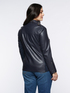 Biker jacket with diagonal zip image number 1