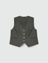 Waistcoat in pinstriped fabric image number 5