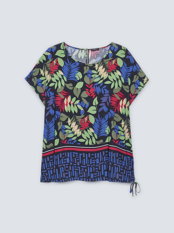 Blusa con estampado tropical de viscosa ECOVERO™