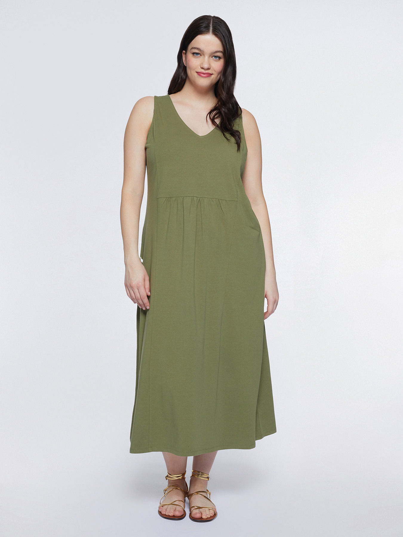 Sleeveless jersey dress image number 0