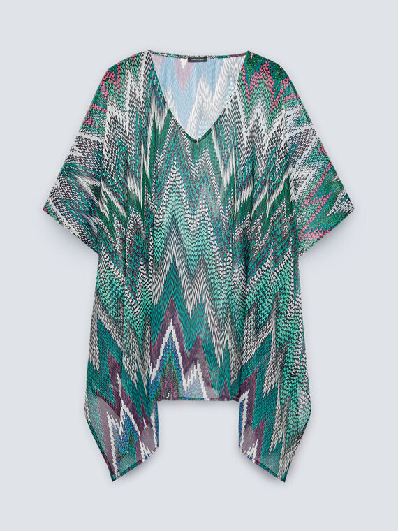 Kaftan-Kleid mit Chevron-Muster