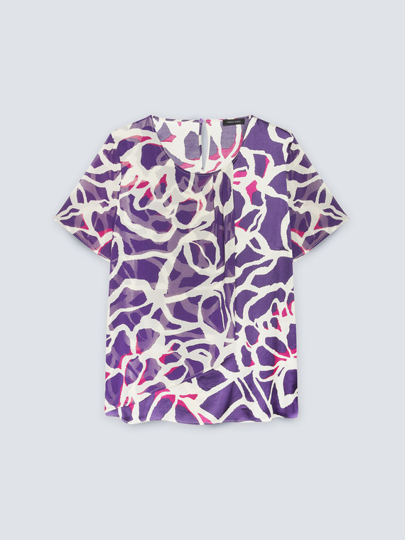 Blouse imprimée avec superposition