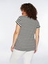 Striped T-shirt with gathers image number 1