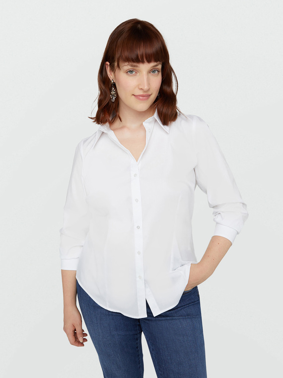 Camisa blanca de popelina