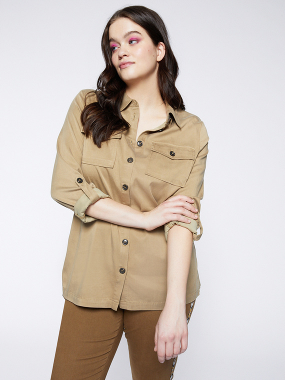 Oversized tencel shirt