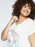 T-shirt with lettering and embroidery image number 3