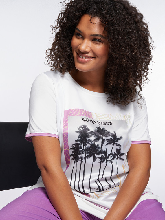 T-shirt with palm tree print