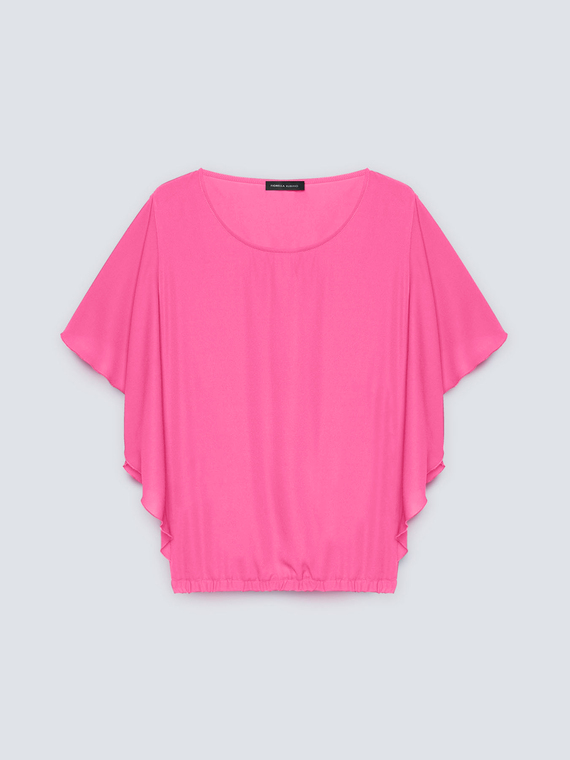 Blusa amplia de color liso