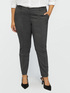 Grey mélange straight-leg trousers image number 2