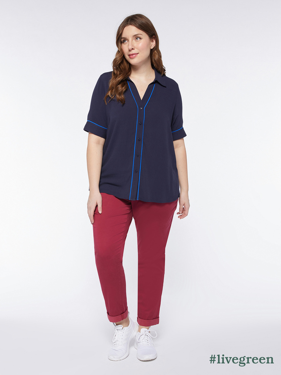 Short-sleeved ECOVERO™ viscose shirt