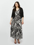 Long dress with black and white print image number 1