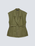 Linen and viscose sleeveless blazer image number 4