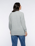 Lurex-Sweatshirt mit V-Ausschnitt image number 1