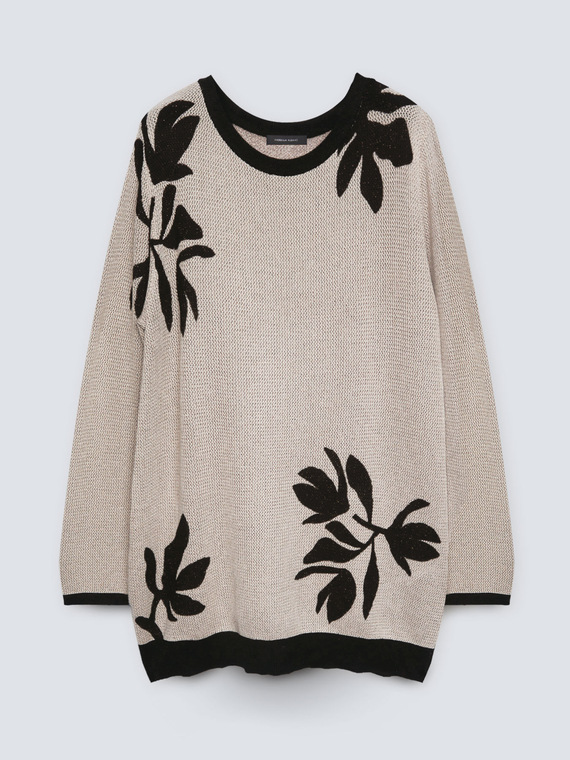 Pull à fleurs