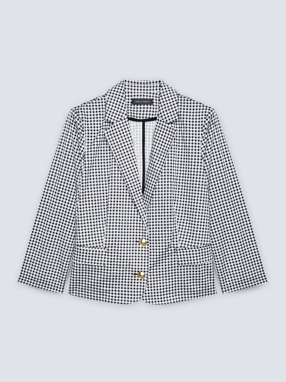 Blazer mit Vichy-Karo