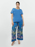 Printed satin trousers image number 0