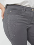 Skinny jeans with small rhinestones image number 3