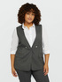 Grey mélange fabric waistcoat image number 3