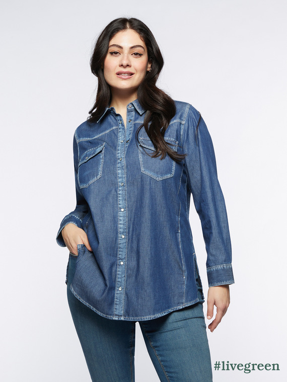 Long chambray shirt