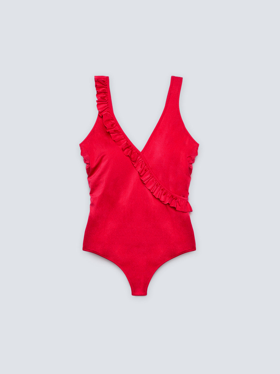 Maillot de bain une pièce à volants