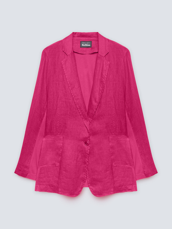 Blazer en lin et coton