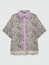 Camisa boxy con estampado animalier image number 4