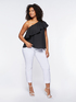 One-shoulder top with jumbo ruffles image number 2