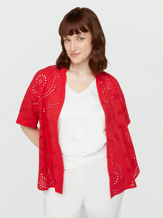 Broderie Anglaise cotton shirt