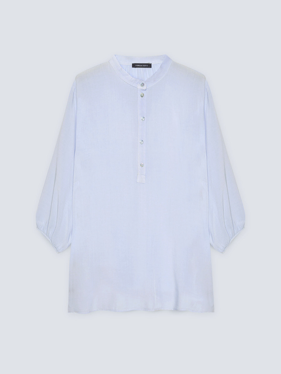 Viscose blouse with round neckline